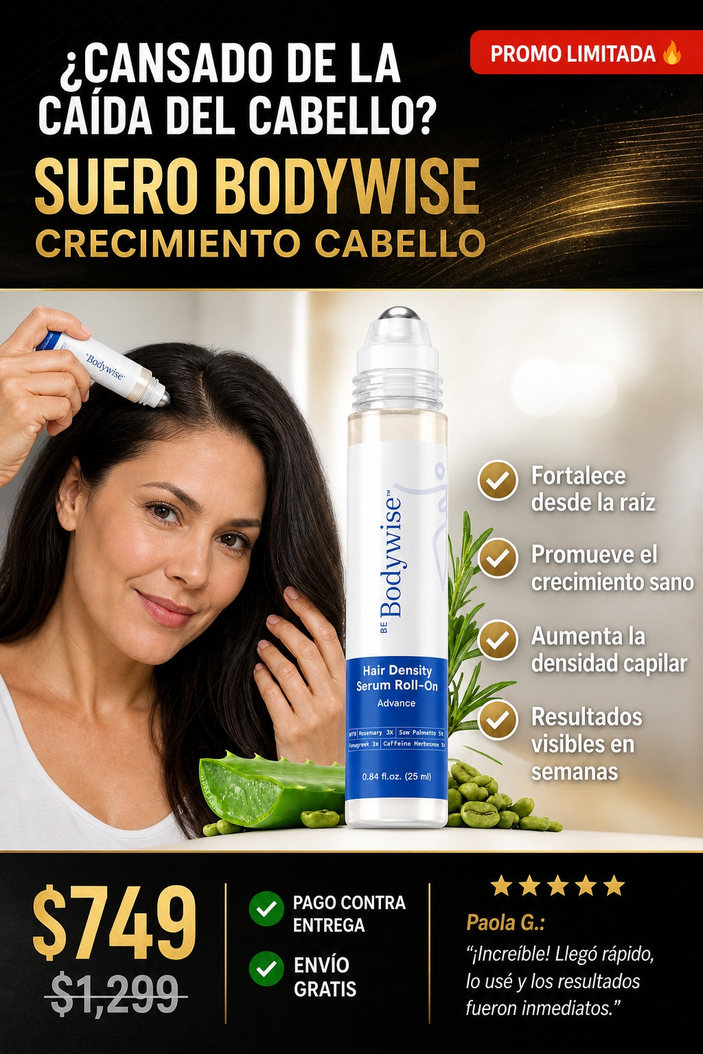 Suero Bodywise Crecimiento Cabello - imagen 3