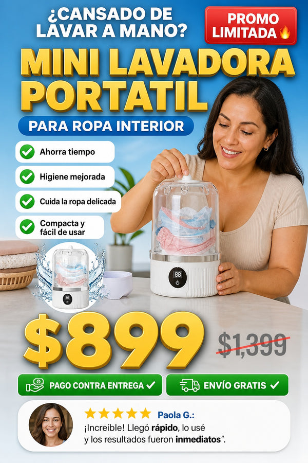 Mini Lavadora Portatil Para Ropa Interior - imagen 3