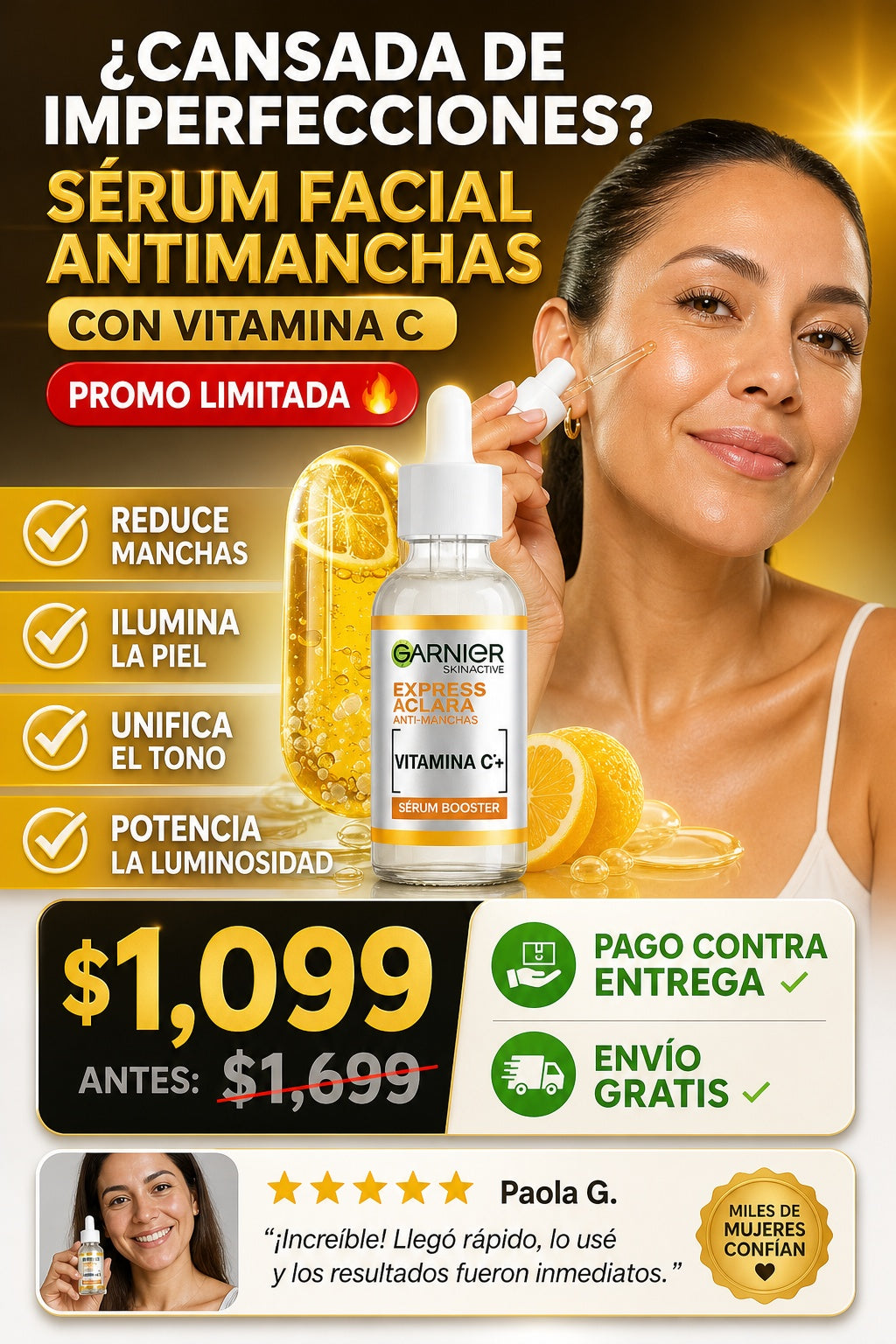 Sérum facial antimanchas con vitamina C - imagen 3 - solucion