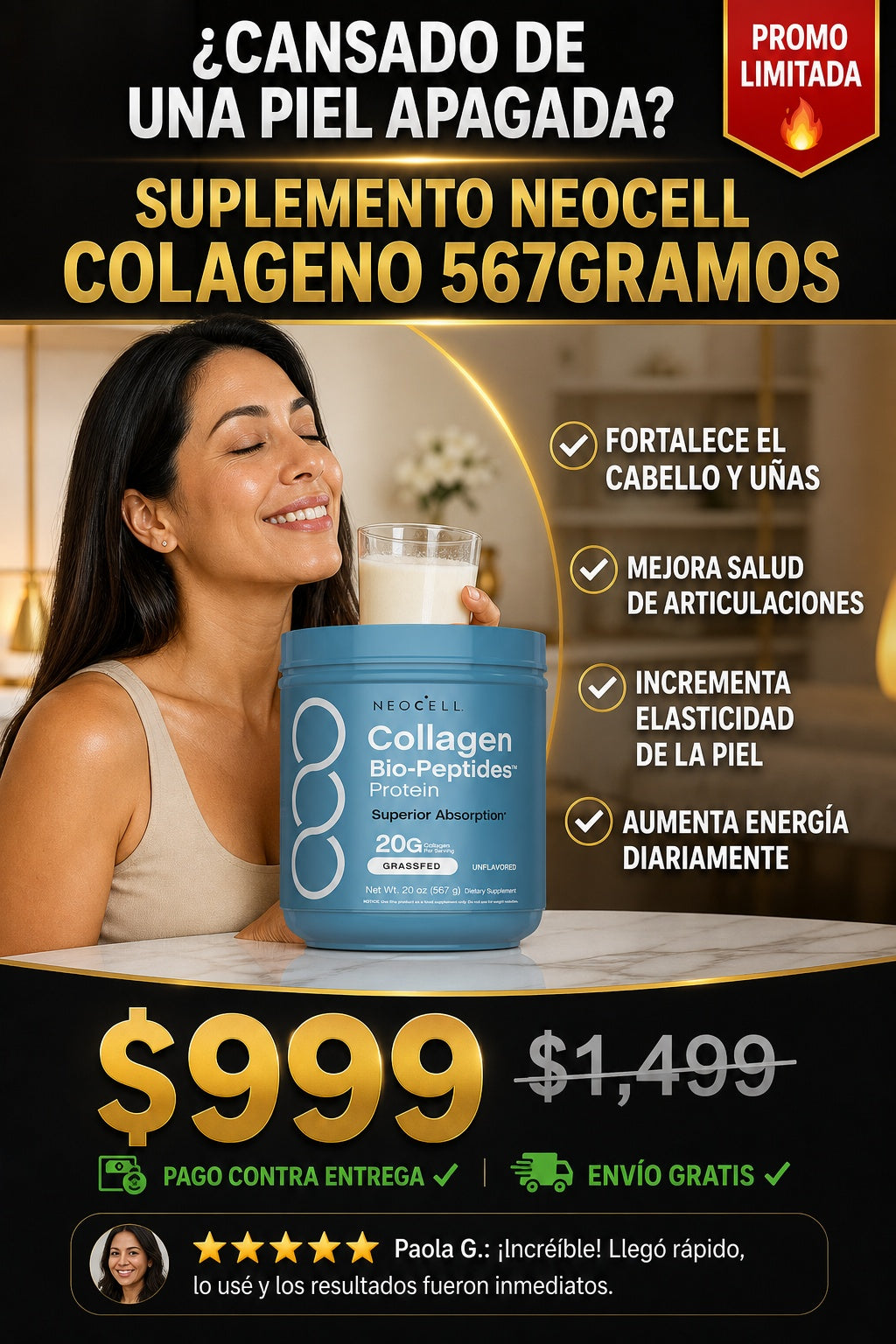 Suplemento Neocell Colageno 567gramos - imagen 3