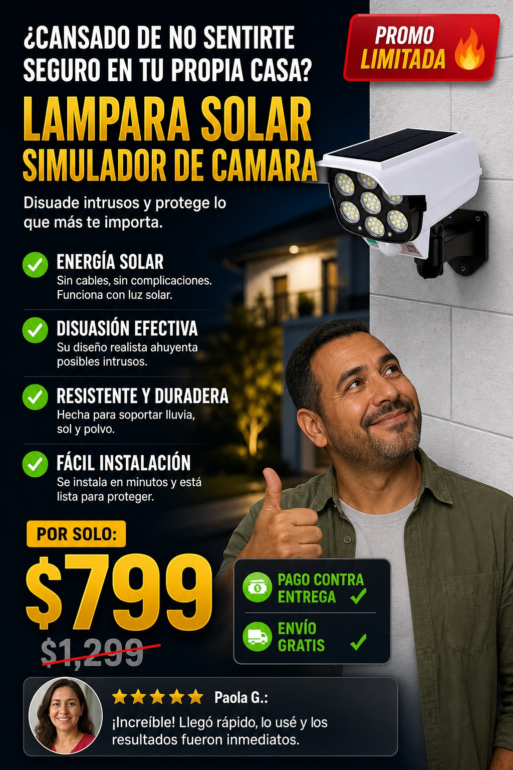 Lampara Solar Simulador De Camara - imagen 3