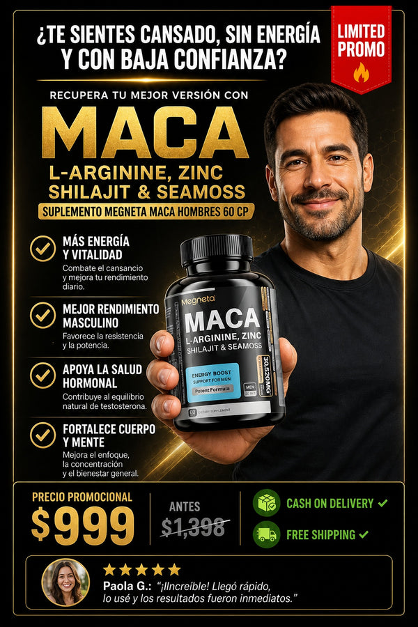 Suplemento Megneta Maca Hombres 60 Cp - imagen 3