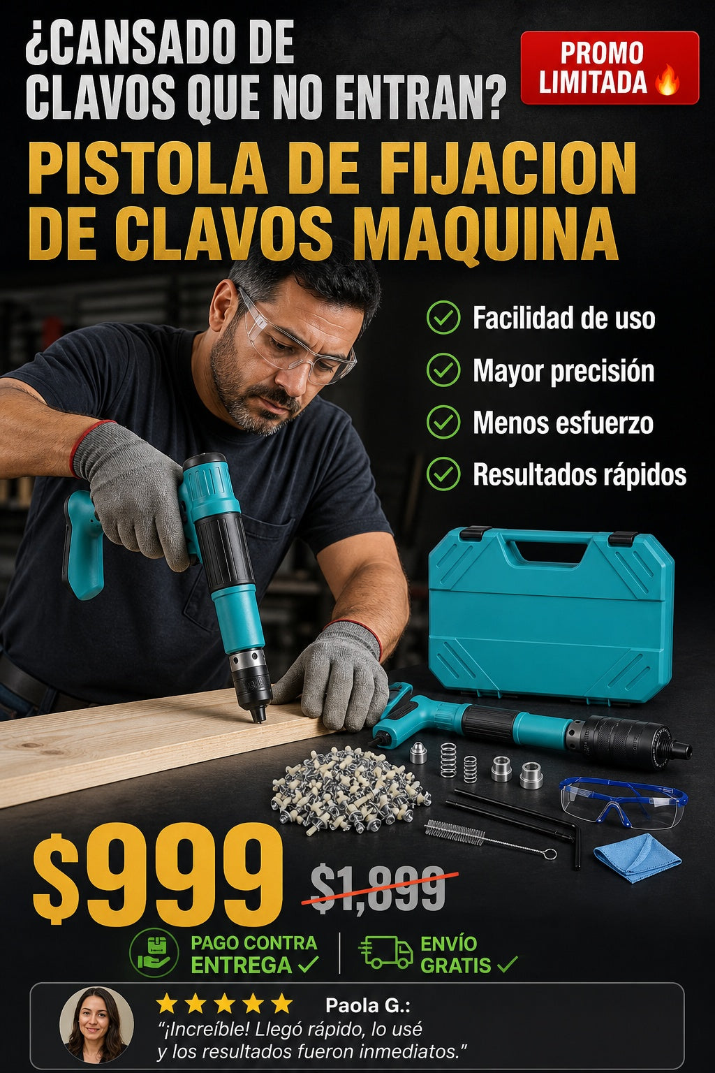 Pistola De Fijacion De Clavos Maquina - imagen 3
