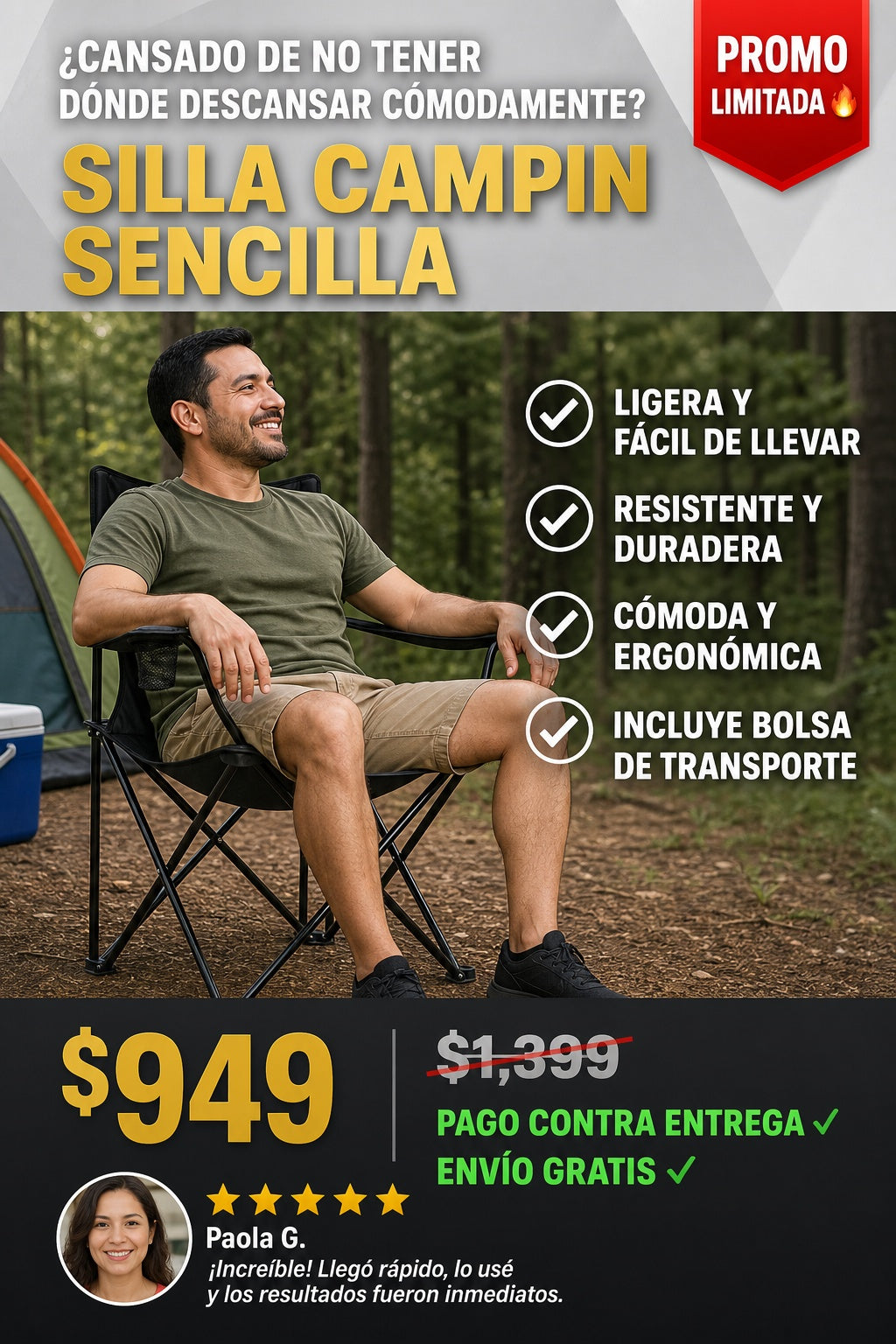 Silla Campin Sencilla - imagen 3