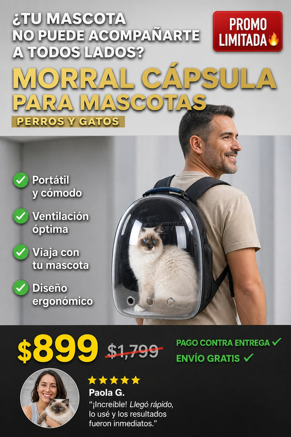 Morral Capsula Para Mascotas perros y gatos - imagen 3
