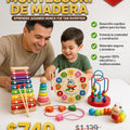 Set de juguetes educativos Montessori de madera con xilófono y torre apilable - imagen 3 - solucion