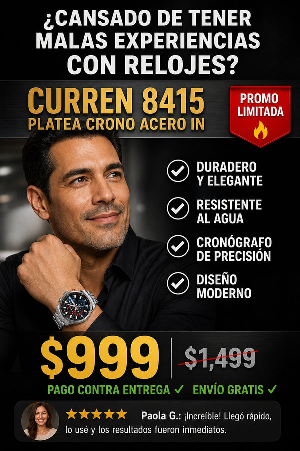 Reloj Curren 8415 Platea Crono Acero In - imagen 3