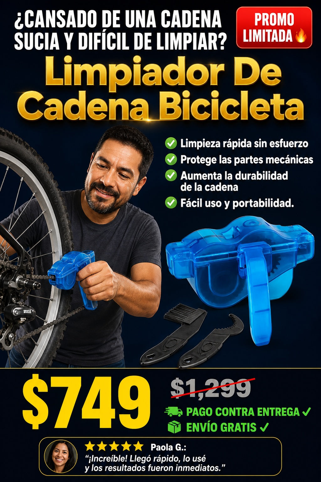 Limpiador De Cadena Bicicleta - imagen 3