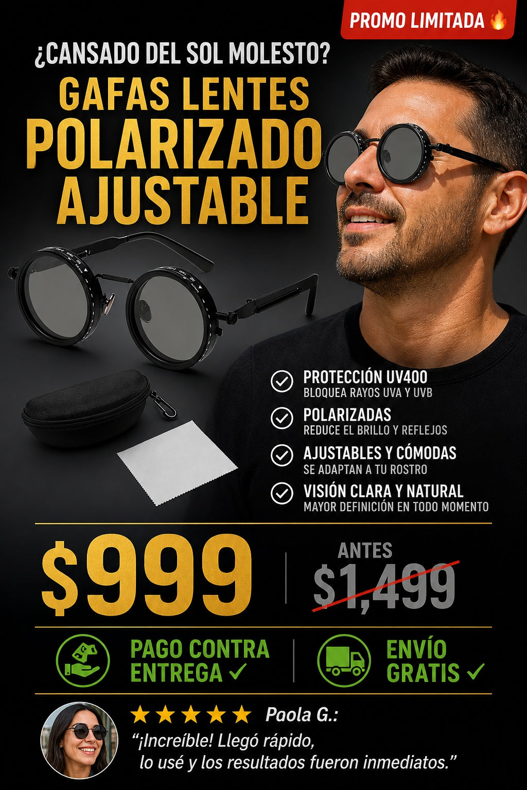 Gafas Lentes Polarizado Ajustable - imagen 3