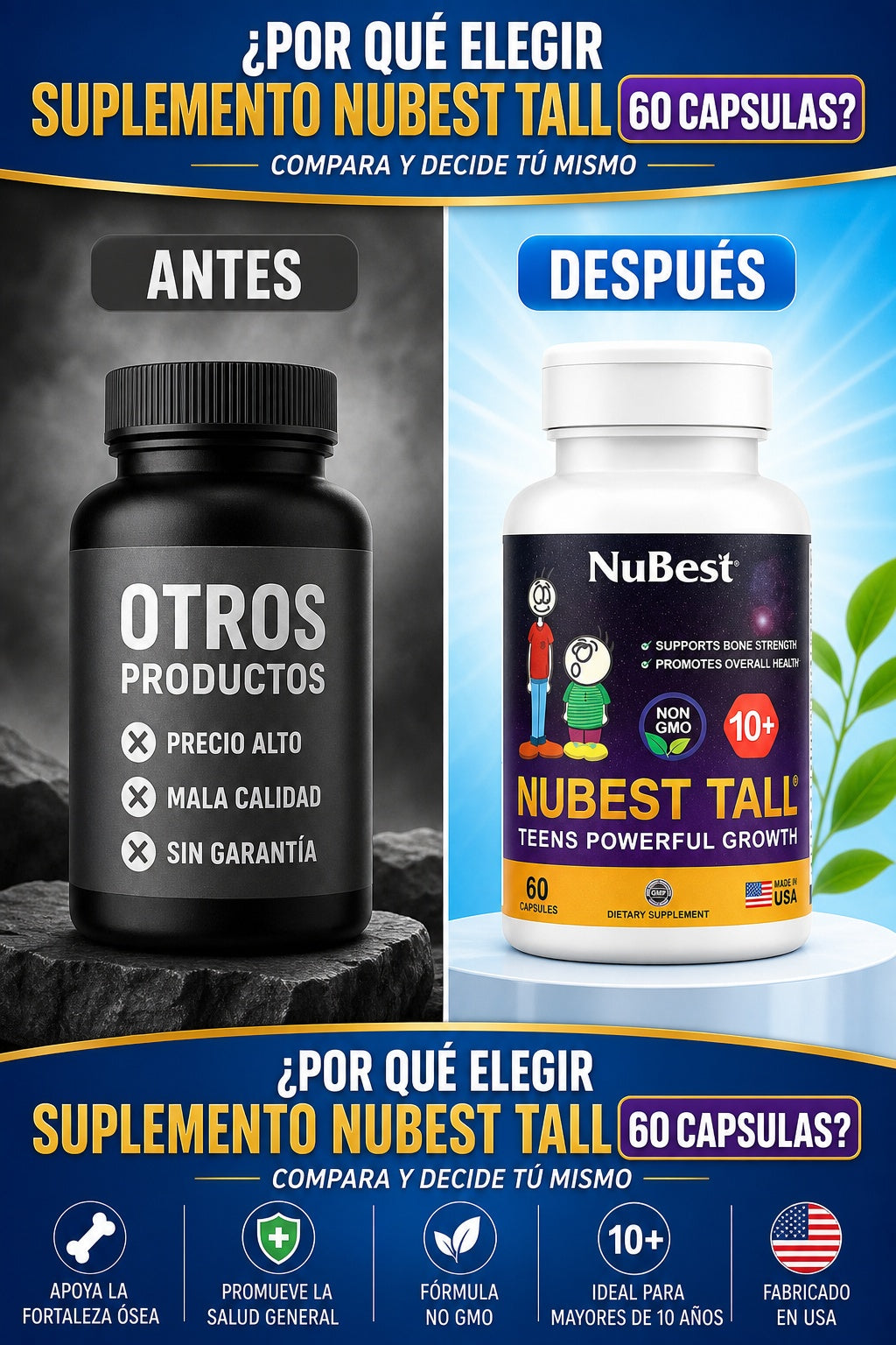 Suplemento Nubest Tall 60 Capsulas - imagen 4
