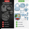 Set de vajilla de silicona para bebé con plato antideslizante y utensilios - imagen 4 - beneficios