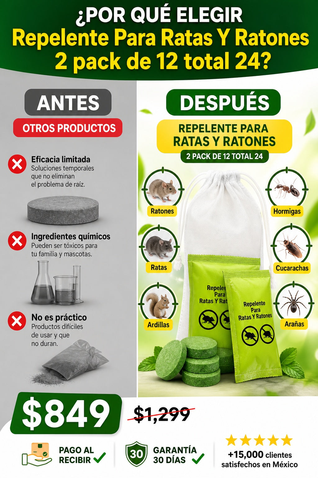 Repelente Para Ratas Y Ratones 2 pack de 12 total 24 - imagen 4