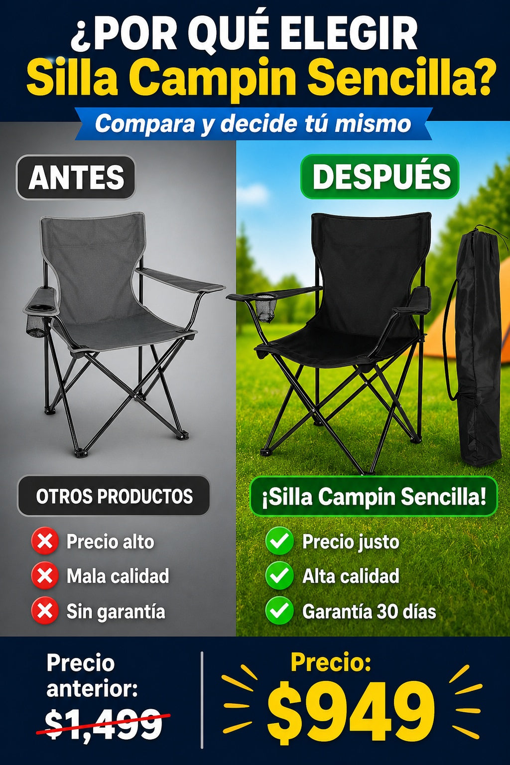 Silla Campin Sencilla - imagen 4