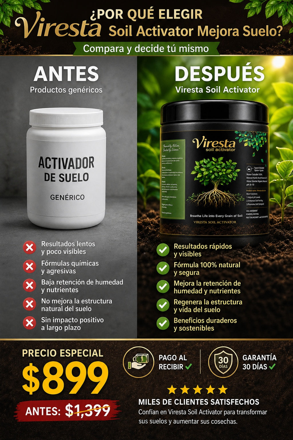 Viresta Soil Activator Mejora Suelo - imagen 4