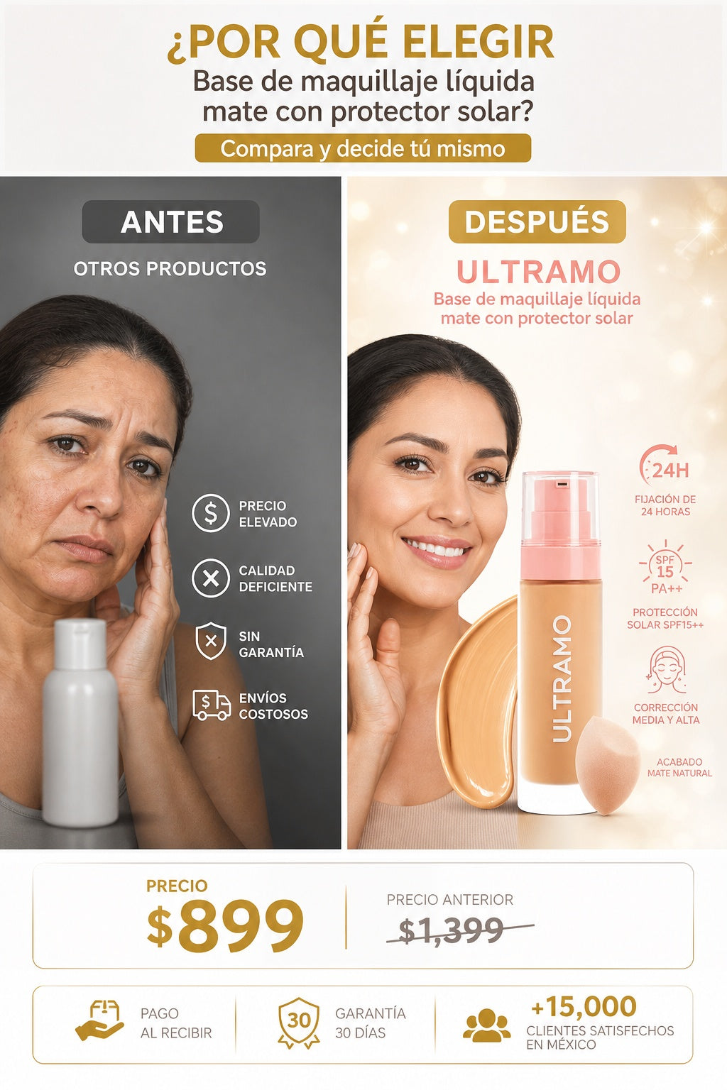 Base de maquillaje líquida mate con protector solar - imagen 4 - beneficios