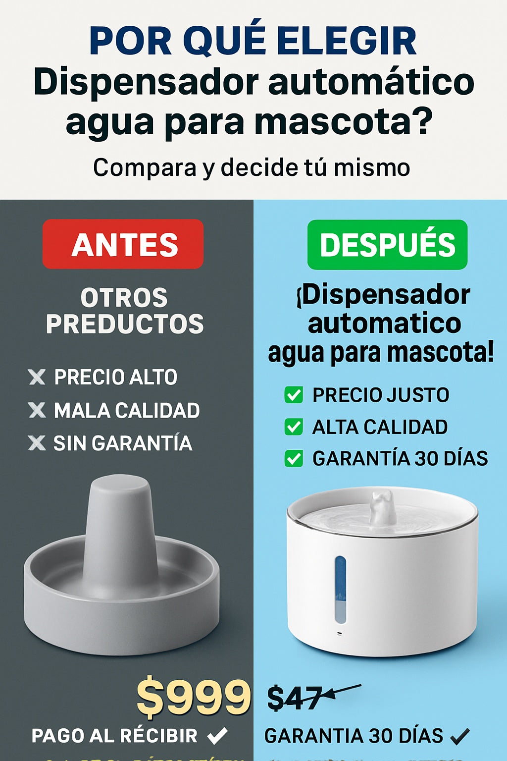 Dispensador automático agua para mascota - imagen 4