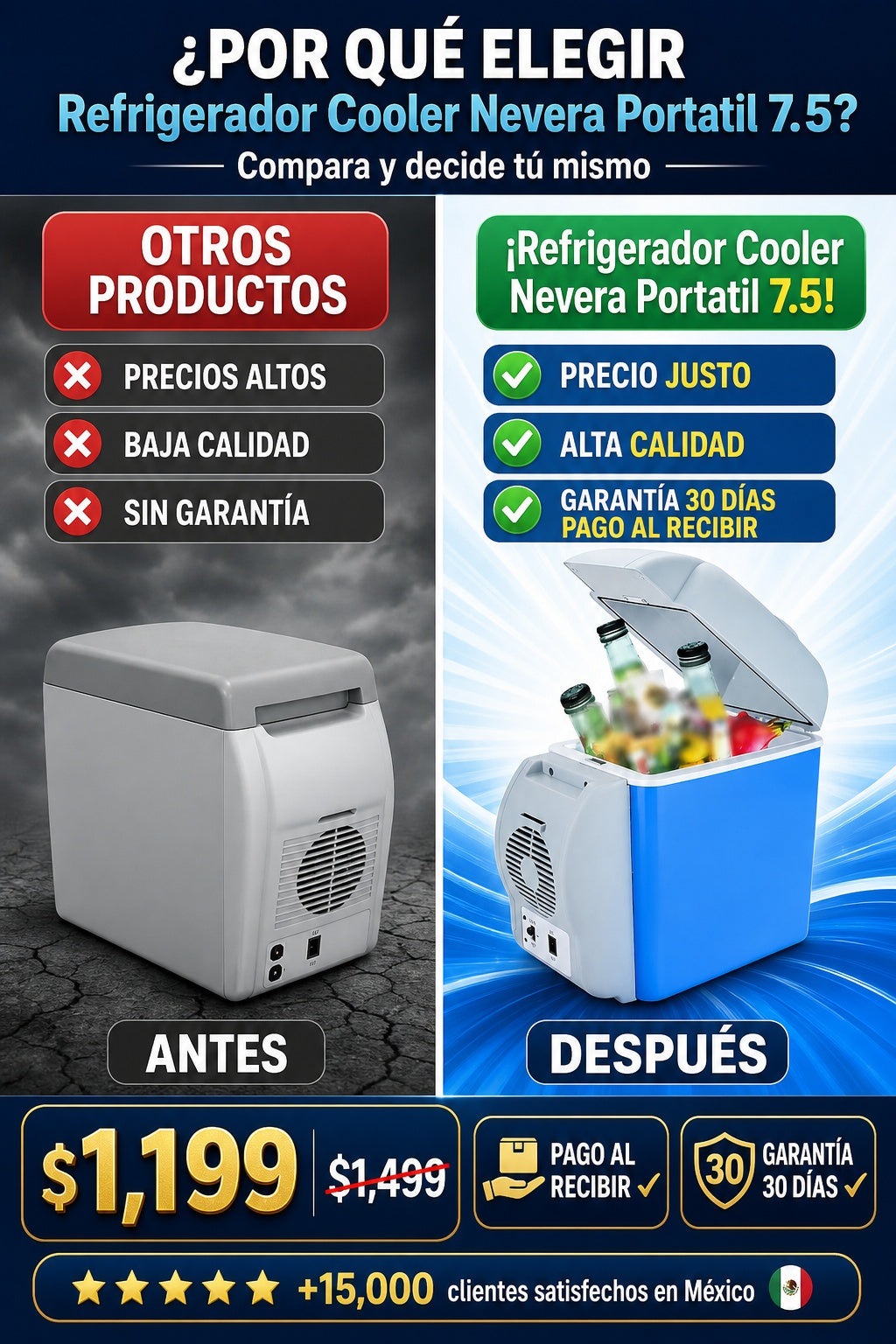 Refrigerador Cooler Nevera Portatil 7.5 - imagen 4