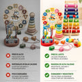 Set de juguetes educativos Montessori de madera con xilófono y torre apilable - imagen 4 - beneficios