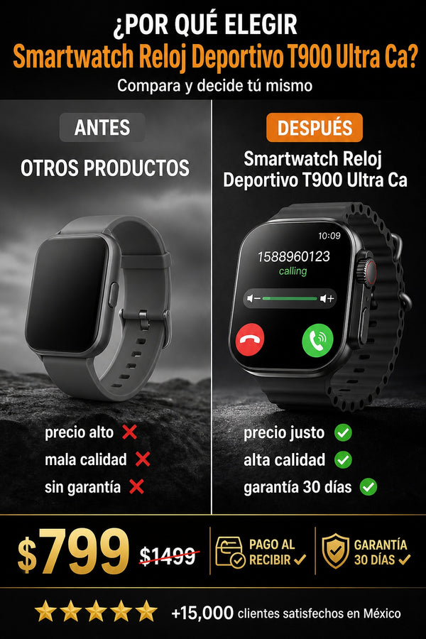 Smartwatch Reloj Deportivo T900 Ultra Ca - imagen 4