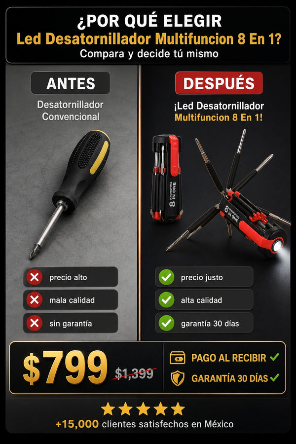 Led Desatornillador Multifuncion 8 En 1 - imagen 4