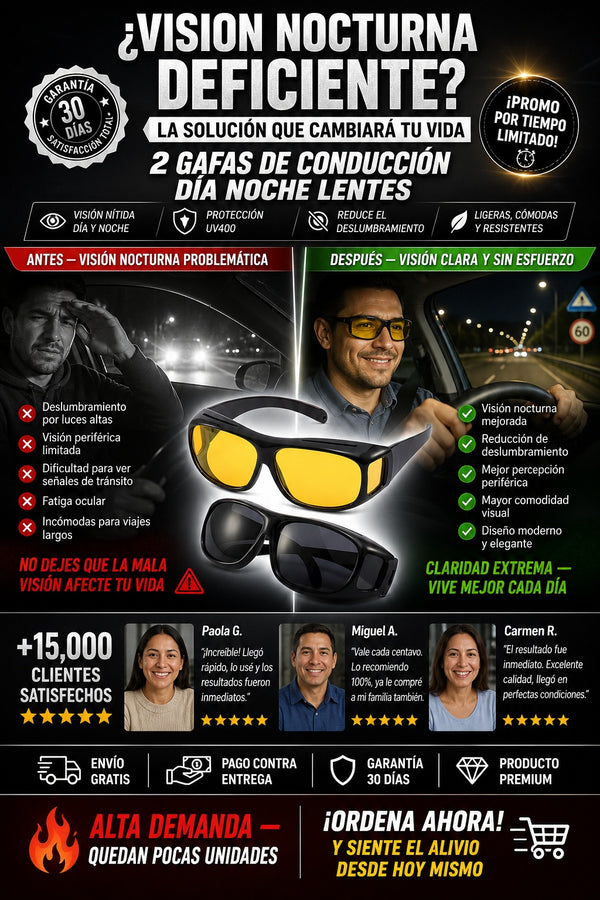 2 Gafas De Conduccion Dia Noche Lentes - imagen 4