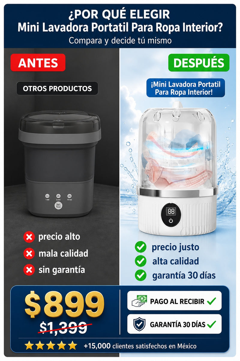 Mini Lavadora Portatil Para Ropa Interior - imagen 4