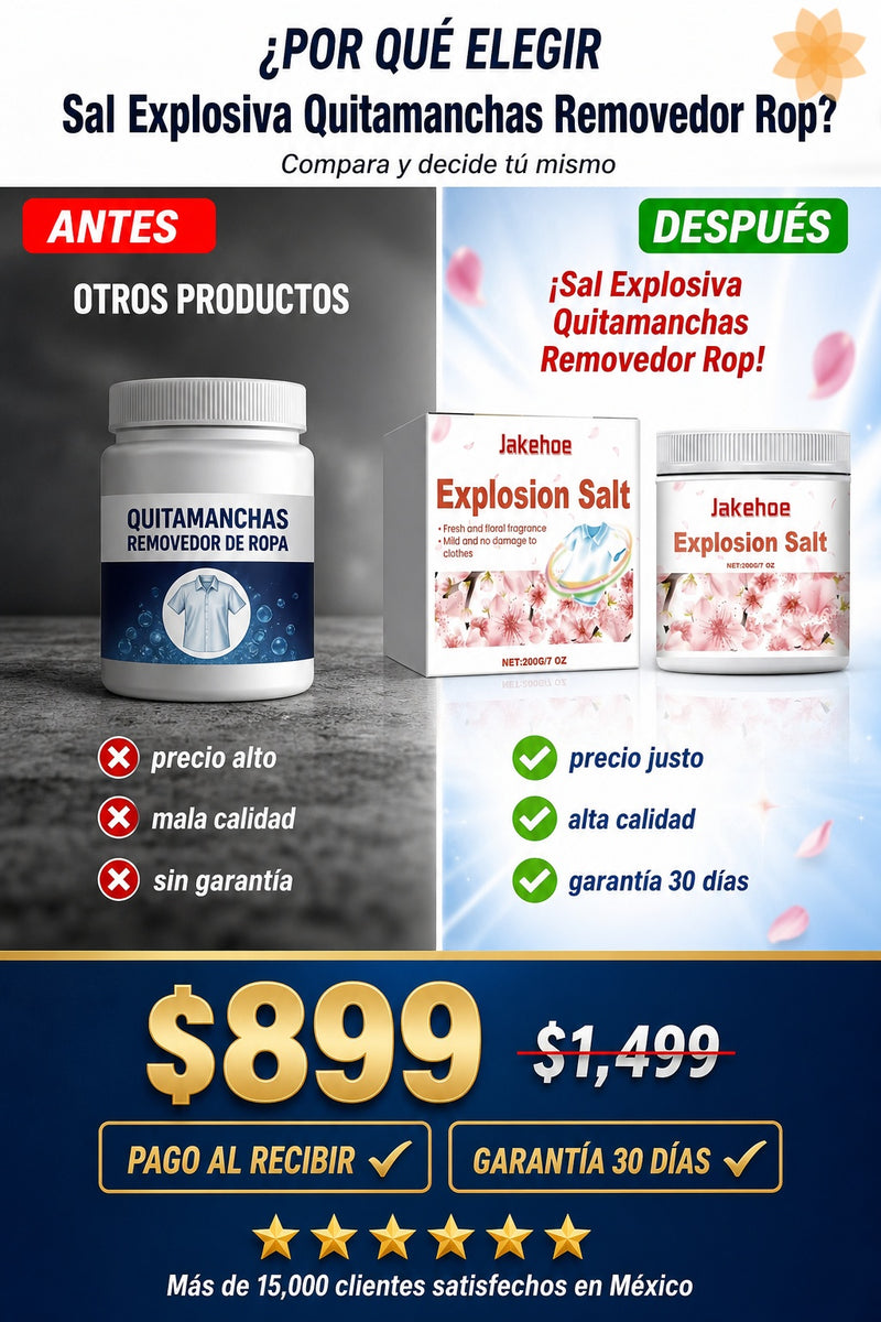Sal Explosiva Quitamanchas Removedor Rop - imagen 4