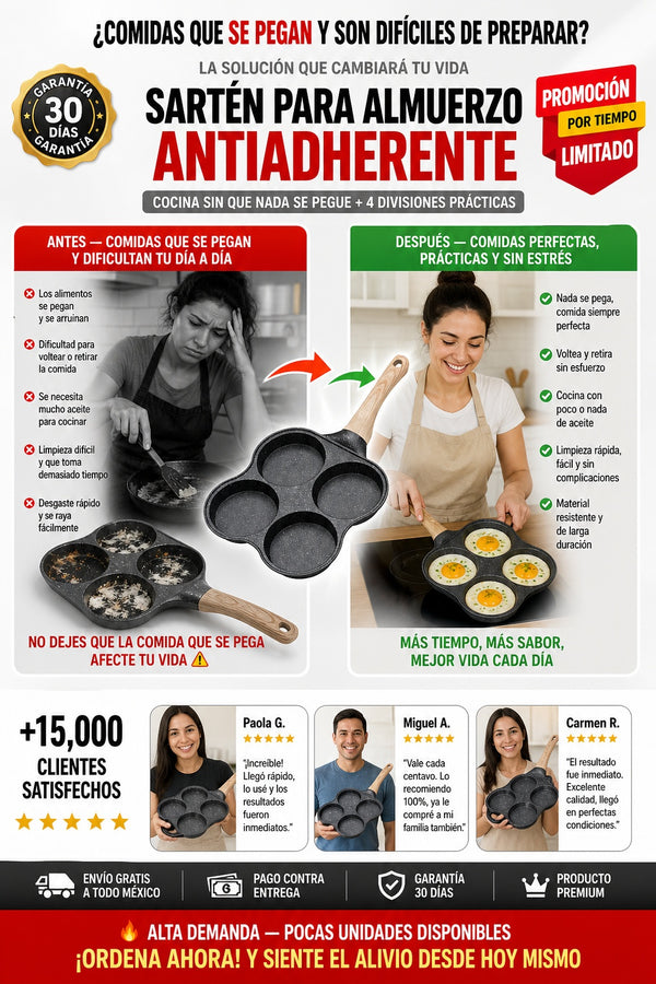 Sarten Para Almuerzo Antiadherente - imagen 4