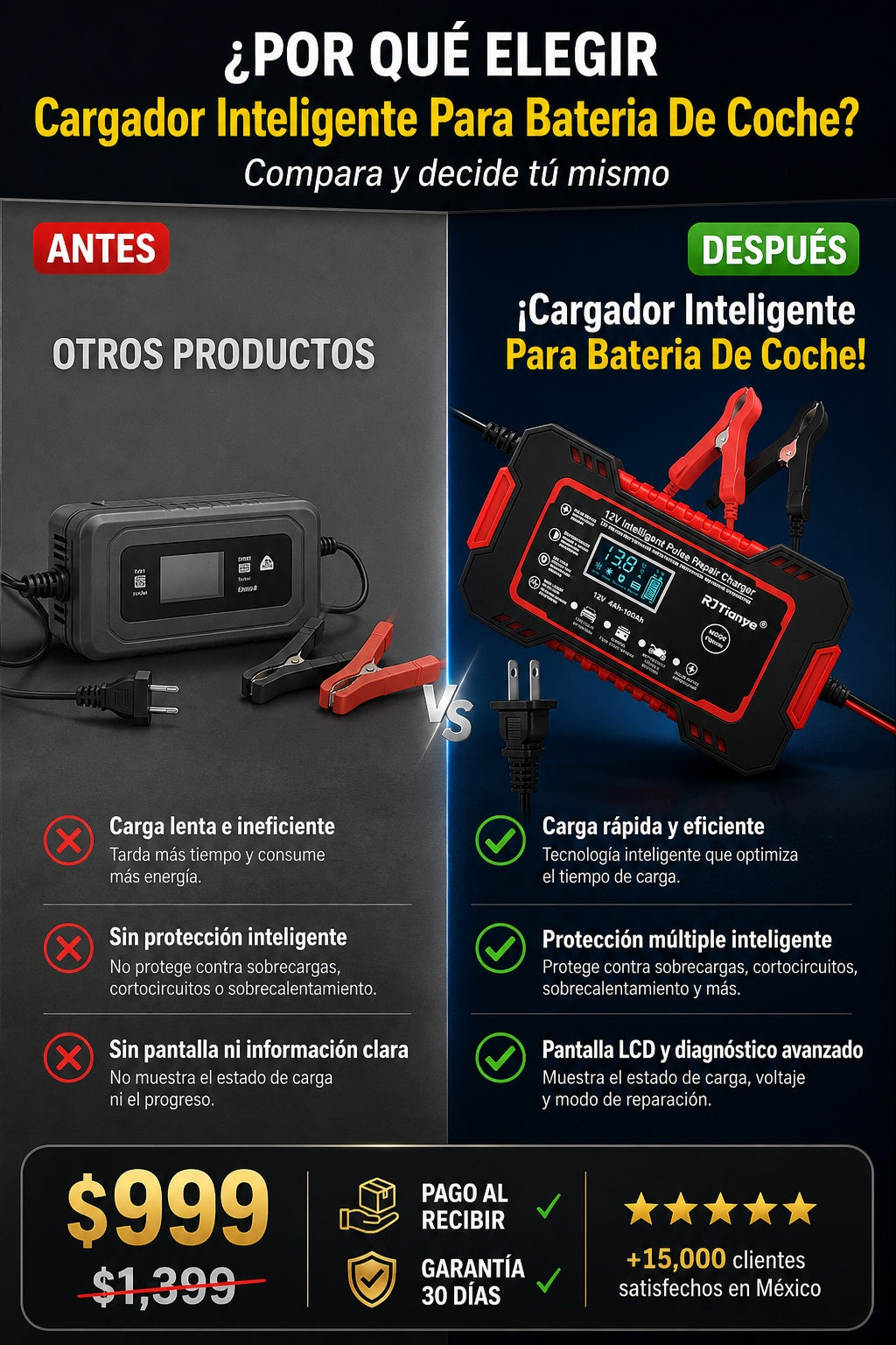 Cargador Inteligente Para Bateria De Coche - imagen 4