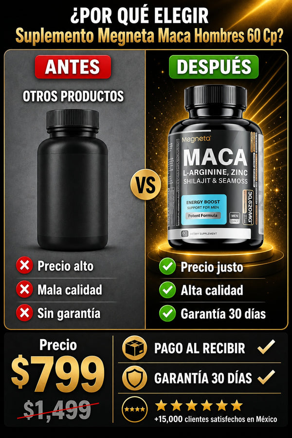 Suplemento Megneta Maca Hombres 60 Cp - imagen 4