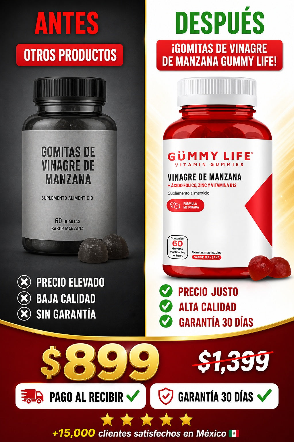 Gomitas De Vinagre De Manzana Gummy Life - imagen 4