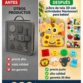 Libro de tela 3D con actividades Montessori para bebés - imagen 4 - beneficios