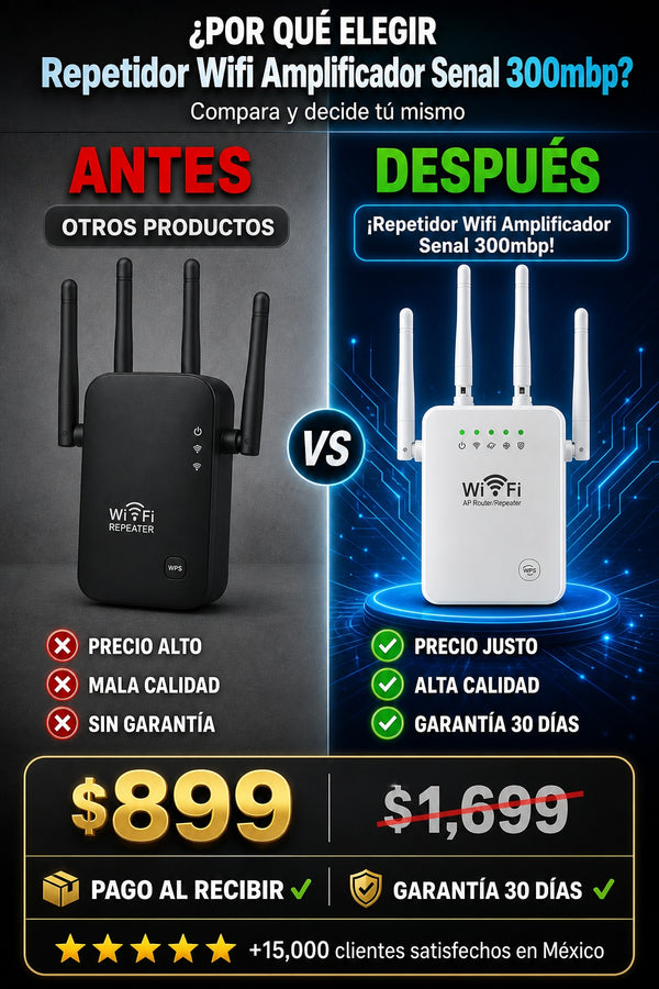 Repetidor Wifi Amplificador Senal 300mbp - imagen 4