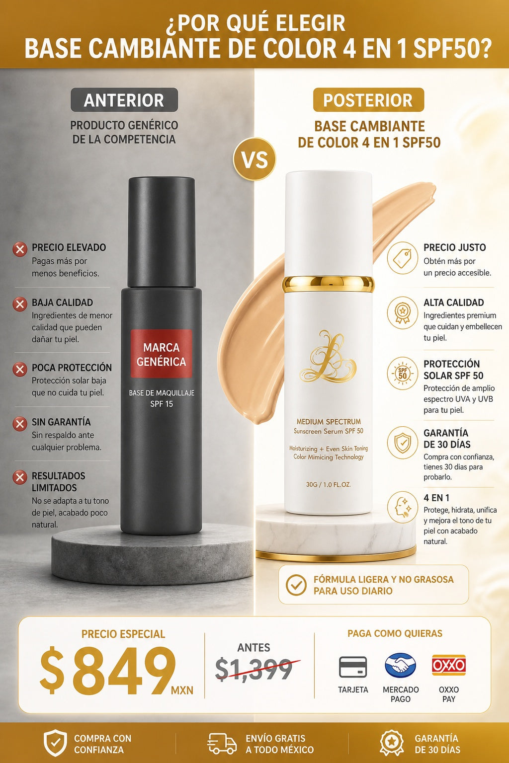 Base Cambiante De Color 4 En 1 Spf50 - imagen 4