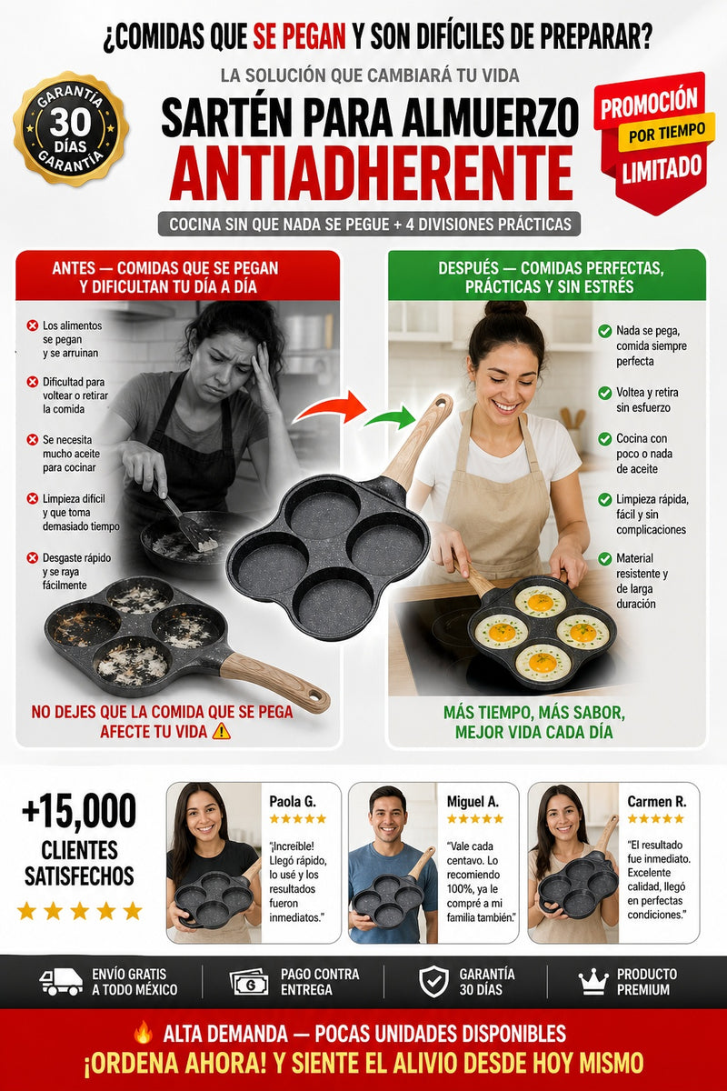 Sarten Para Almuerzo Antiadherente - imagen 4