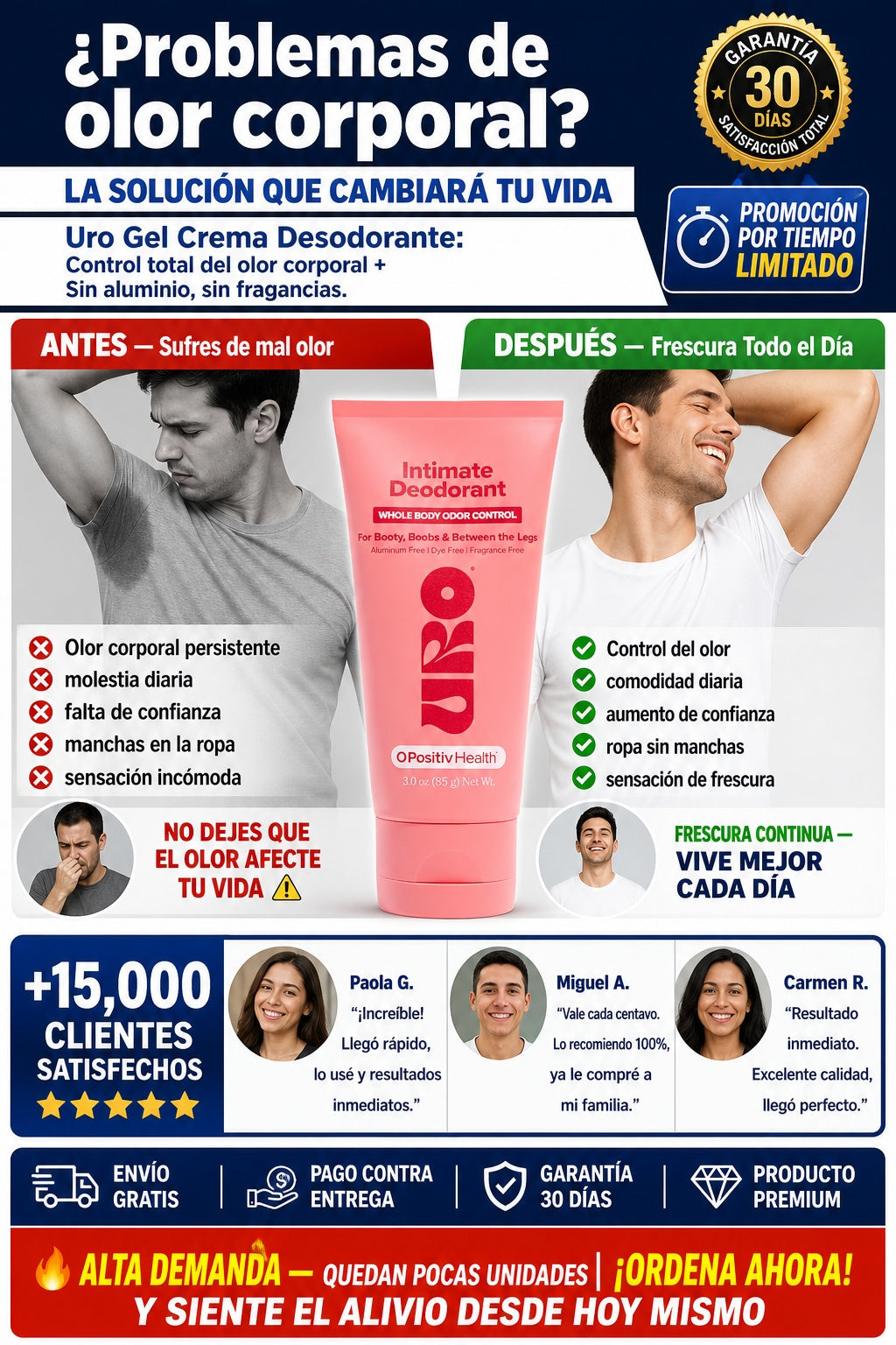 Uro Gel Crema Desodorante - imagen 4