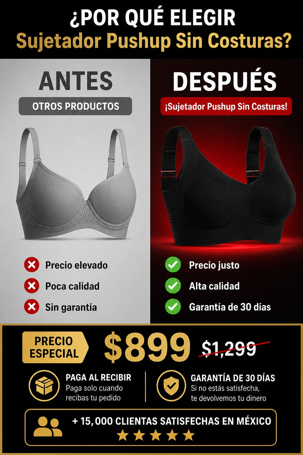 Sujetador Pushup Sin Costuras - imagen 4
