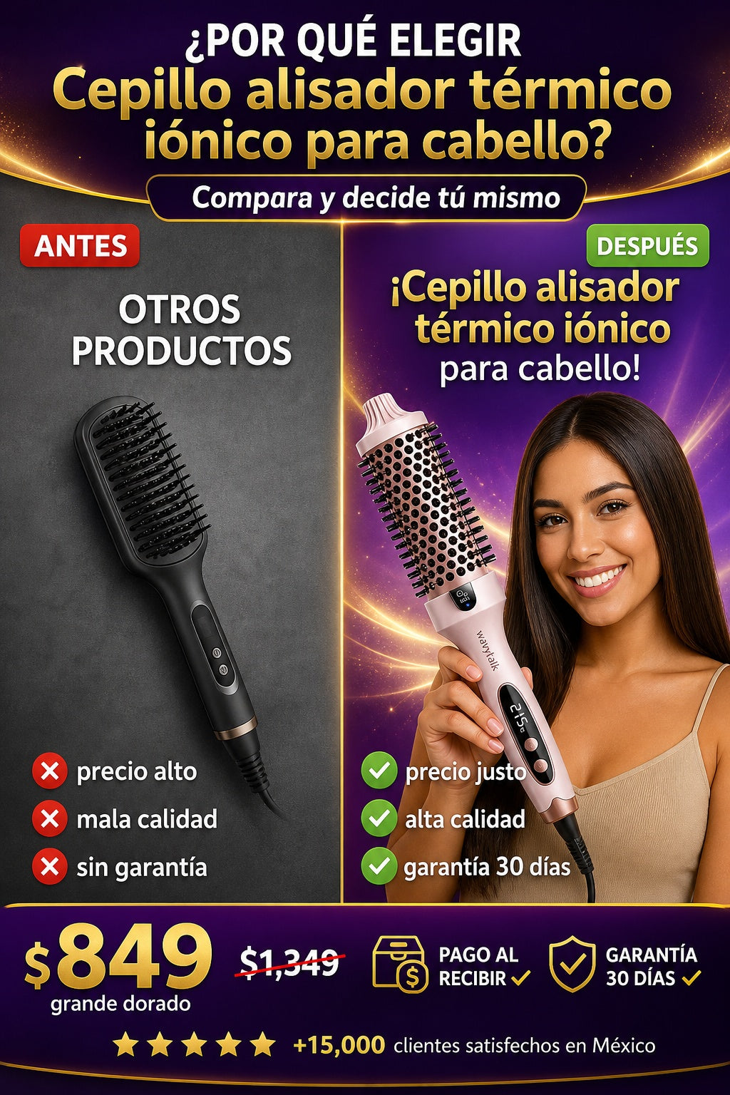 Cepillo alisador térmico iónico para cabello - imagen 4 - beneficios