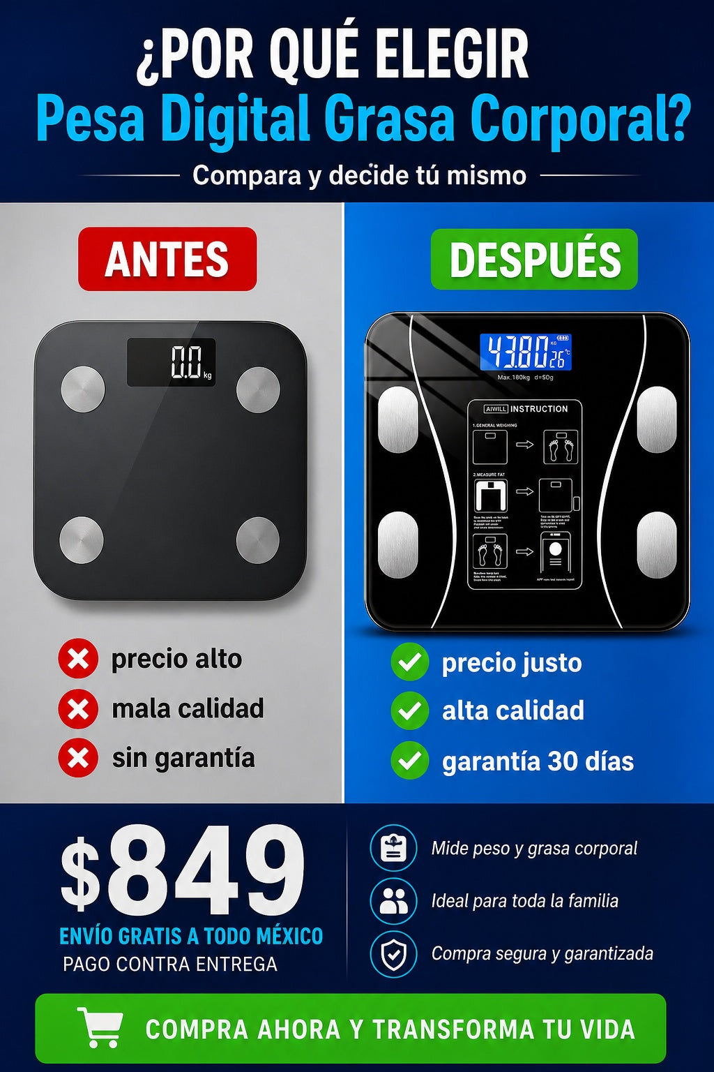 Pesa Digital Grasa Corporal - imagen 4