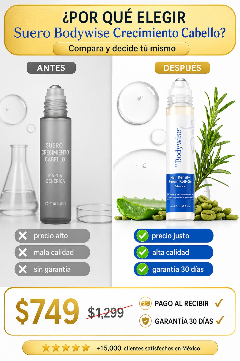 Suero Bodywise Crecimiento Cabello - imagen 4