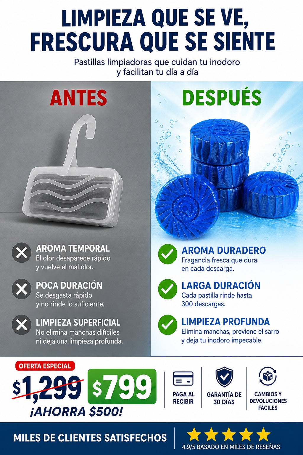 Kit Pastillas Limpieza Para Inodoro 20 pç - imagen 4