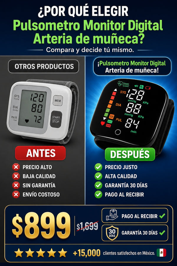 Pulsometro Monitor Digital Arteria de muñeca - imagen 4