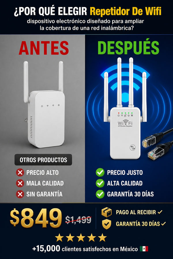 Repetidor De Wifi dispositivo electrónico diseñado para ampliar la cobertura de una red inalámbrica - imagen 4