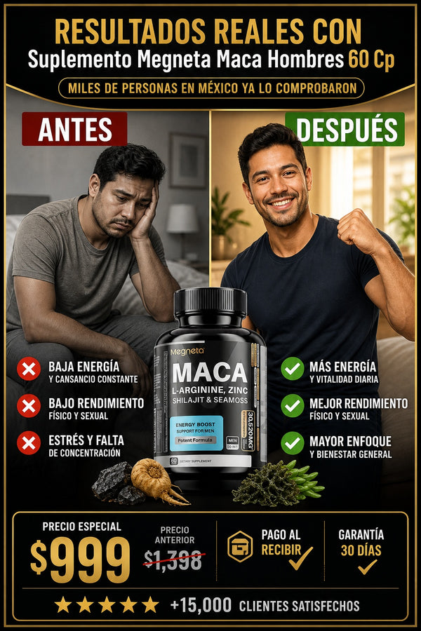 Suplemento Megneta Maca Hombres 60 Cp - imagen 4
