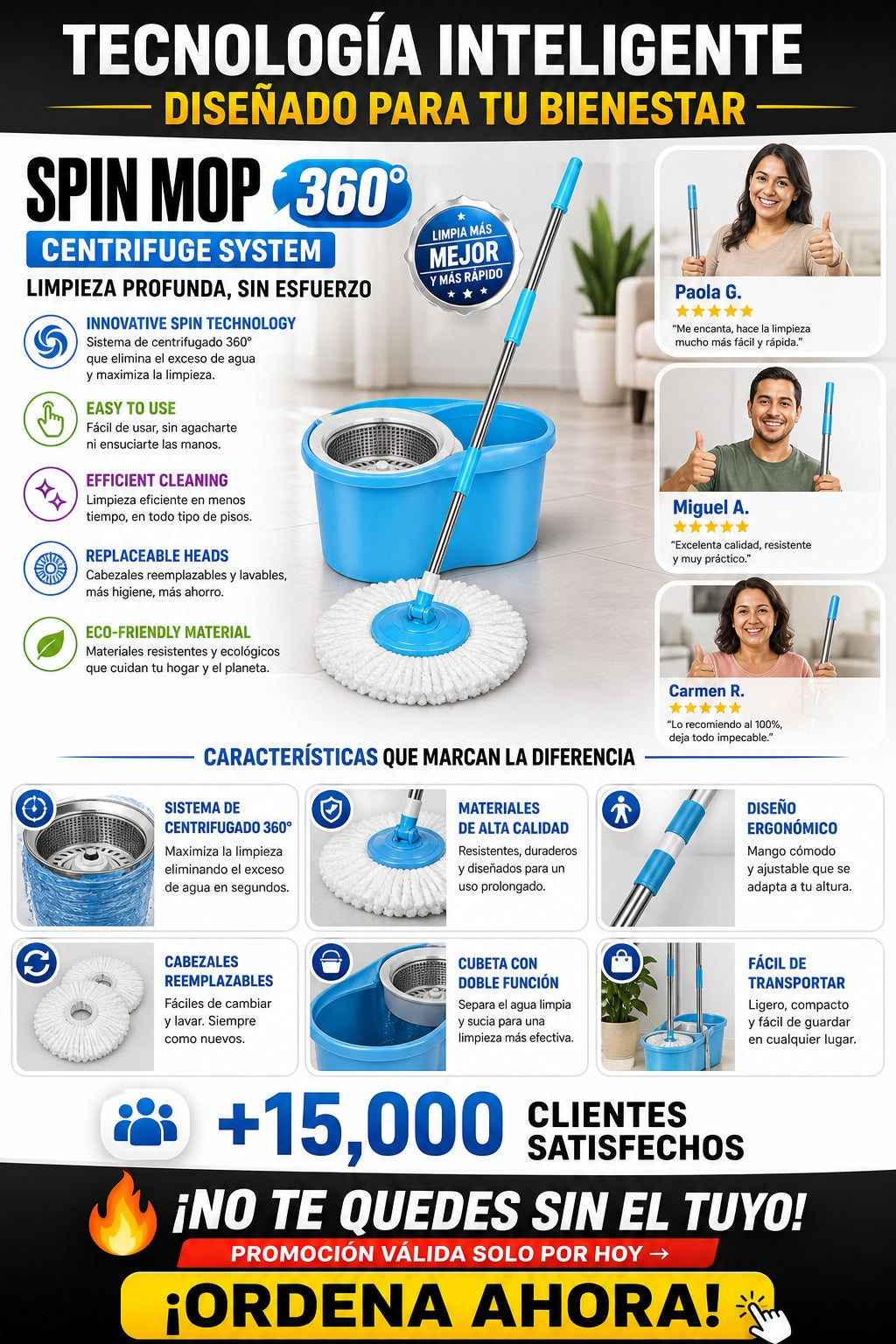 Trapeador Giratorio 360 Centrifugo - imagen 5