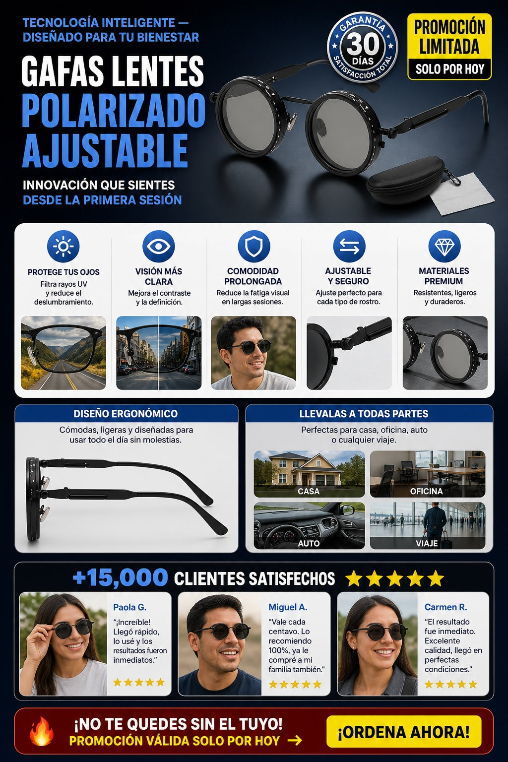 Gafas Lentes Polarizado Ajustable - imagen 5