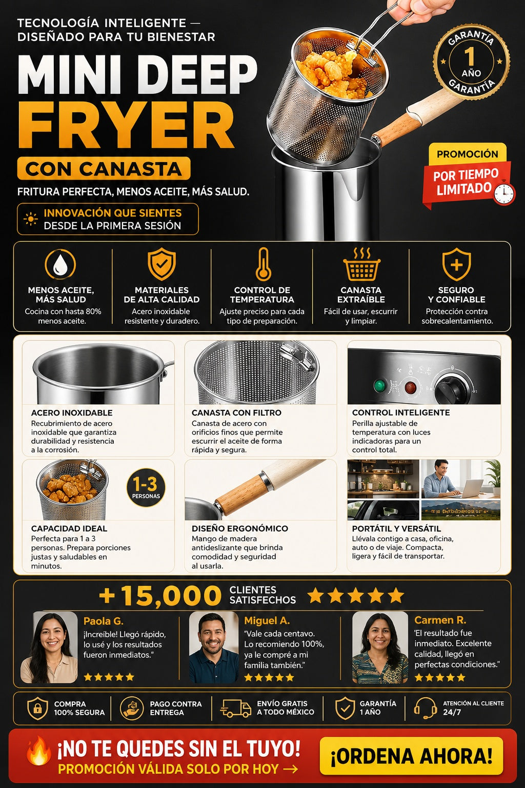 Mini Freidora Con Canasta - imagen 5