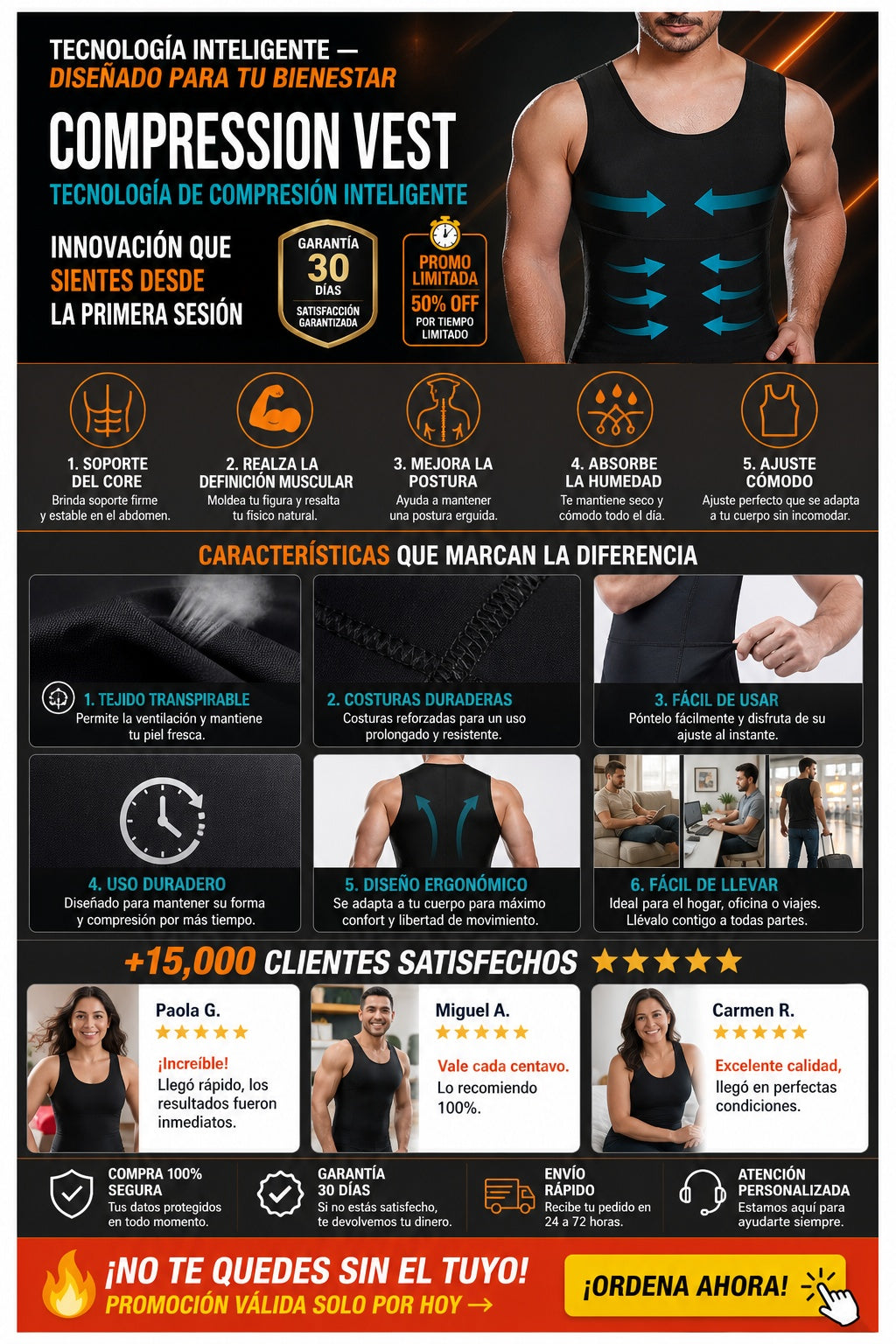 Chaleco De Compresion para hombres - imagen 5