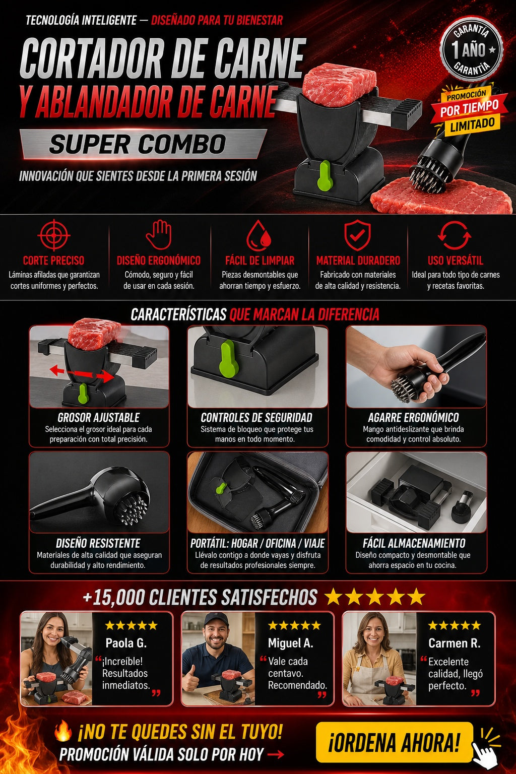 Cortador De Carne Y Ablandador De Carne super combo - imagen 5