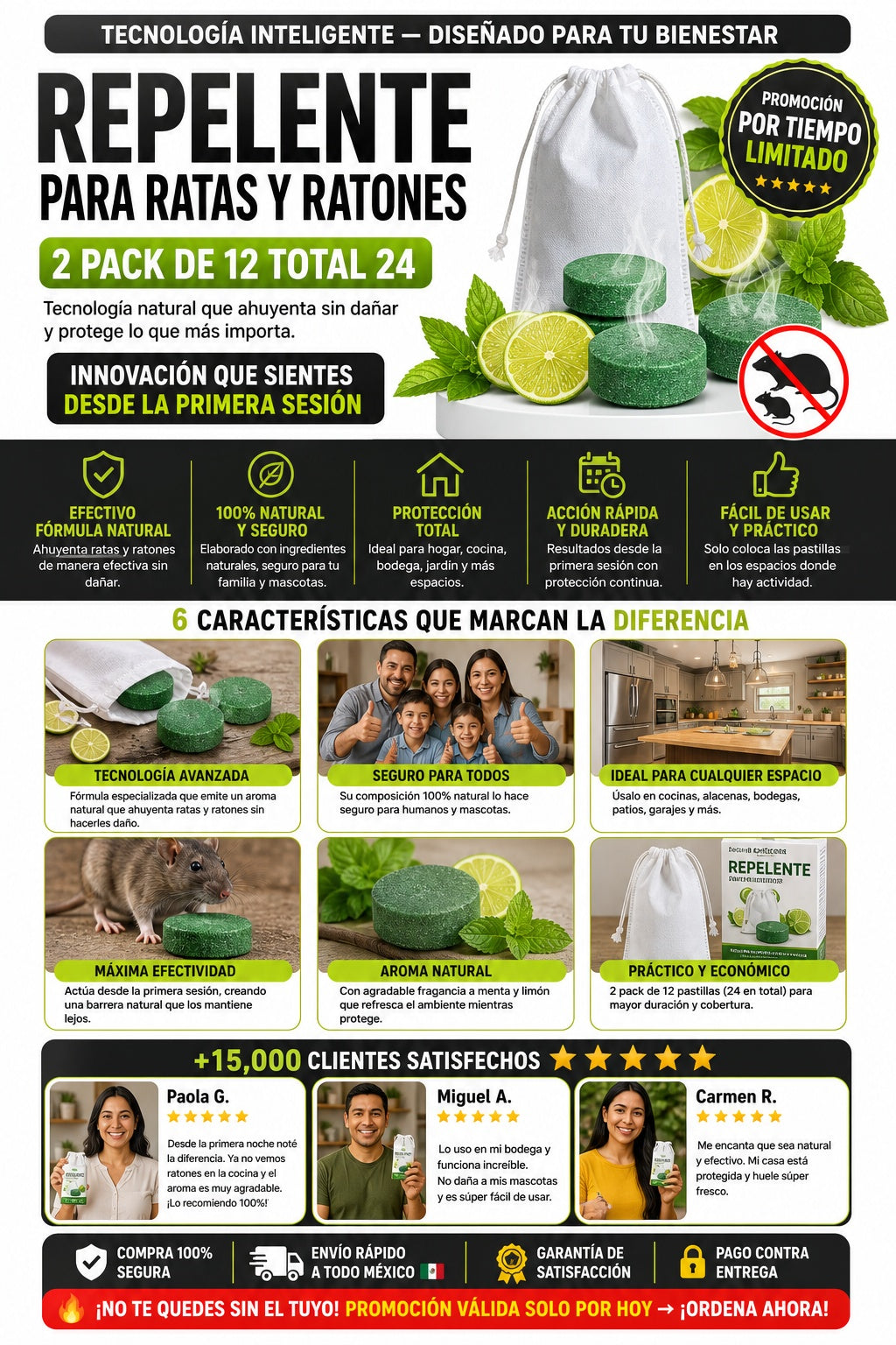 Repelente Para Ratas Y Ratones 2 pack de 12 total 24 - imagen 5